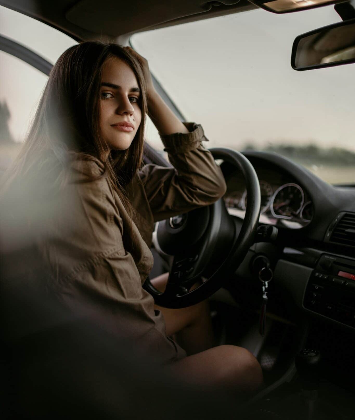 Jeune conductrice permis probatoire